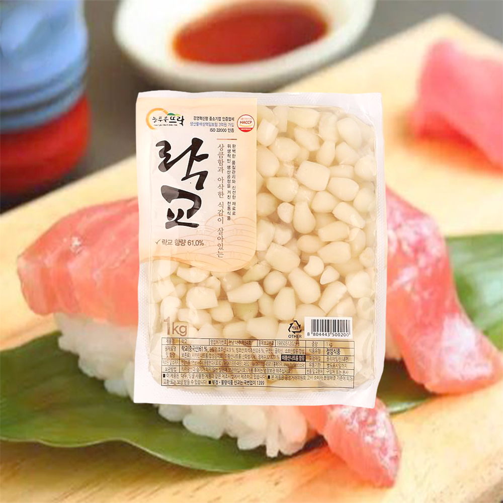 새콤달콤 초밥 락교 1kg 업소용 중국식 반찬 생선회 염교 - 상품 이미지