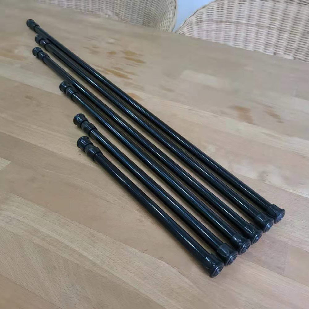 DIY 압축봉 커튼봉 길이조절 수납 정리 40-70cm 블랙