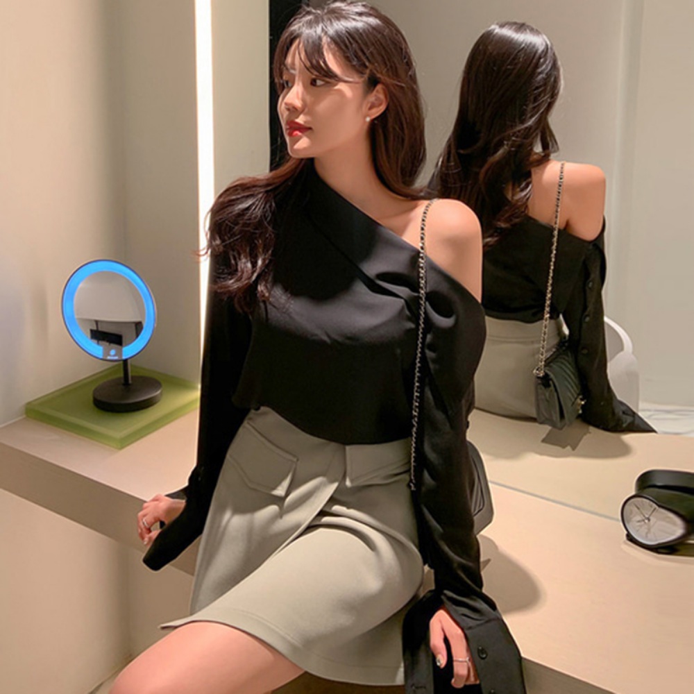 용감무쌍 용수정 42회 임주은 최혜라 오프숄더 블라우스 우아한 파티룩 의상 옷 패션 - 상세 이미지 4