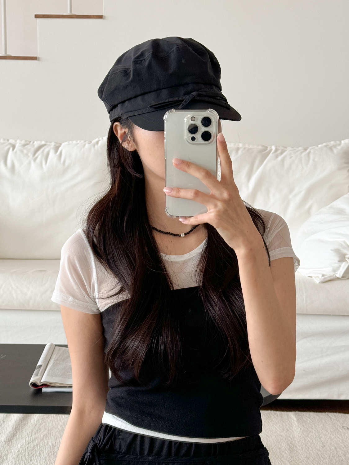 코티 리본 방수 장마 마도로스 헌팅캡 베레모 모자 3color 상세 이미지 21