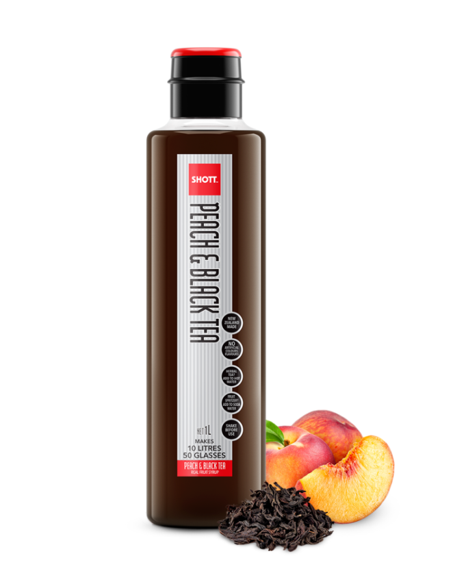 SHOTT 샷 시럽 피치 블랙티 1000ml - 상품 이미지