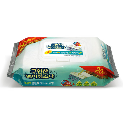구연산베이킹소다 청소물티슈 일회용 물걸레 청소포 밀대 3M 대 6팩 - 상세 이미지 2