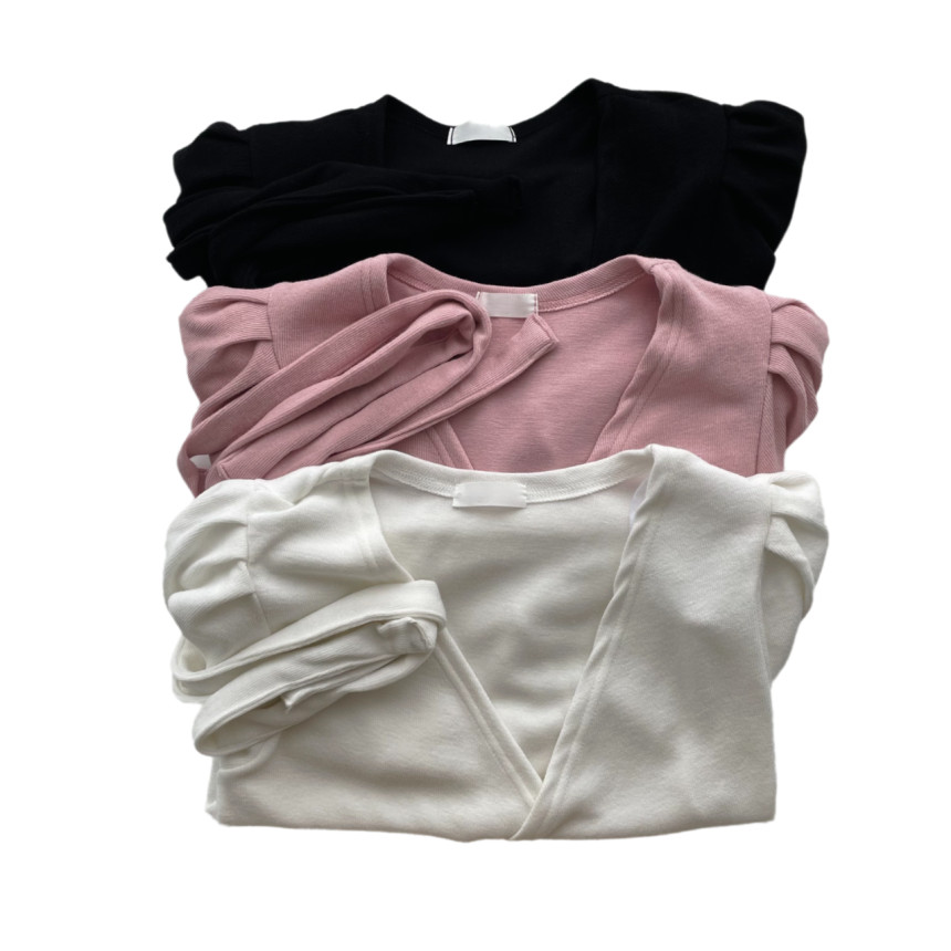 [당일발송💖🚀] 랩가디건 퍼프소매 반팔가디건 3color  하객룩 데이트룩 랩스타일 상세 이미지 41