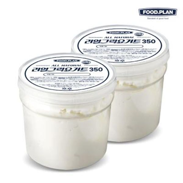 [푸드앤플랜] 1+1 푸드앤플랜 리얼 꾸덕 그릭요거트(플레인) 350g : 핫트랙스