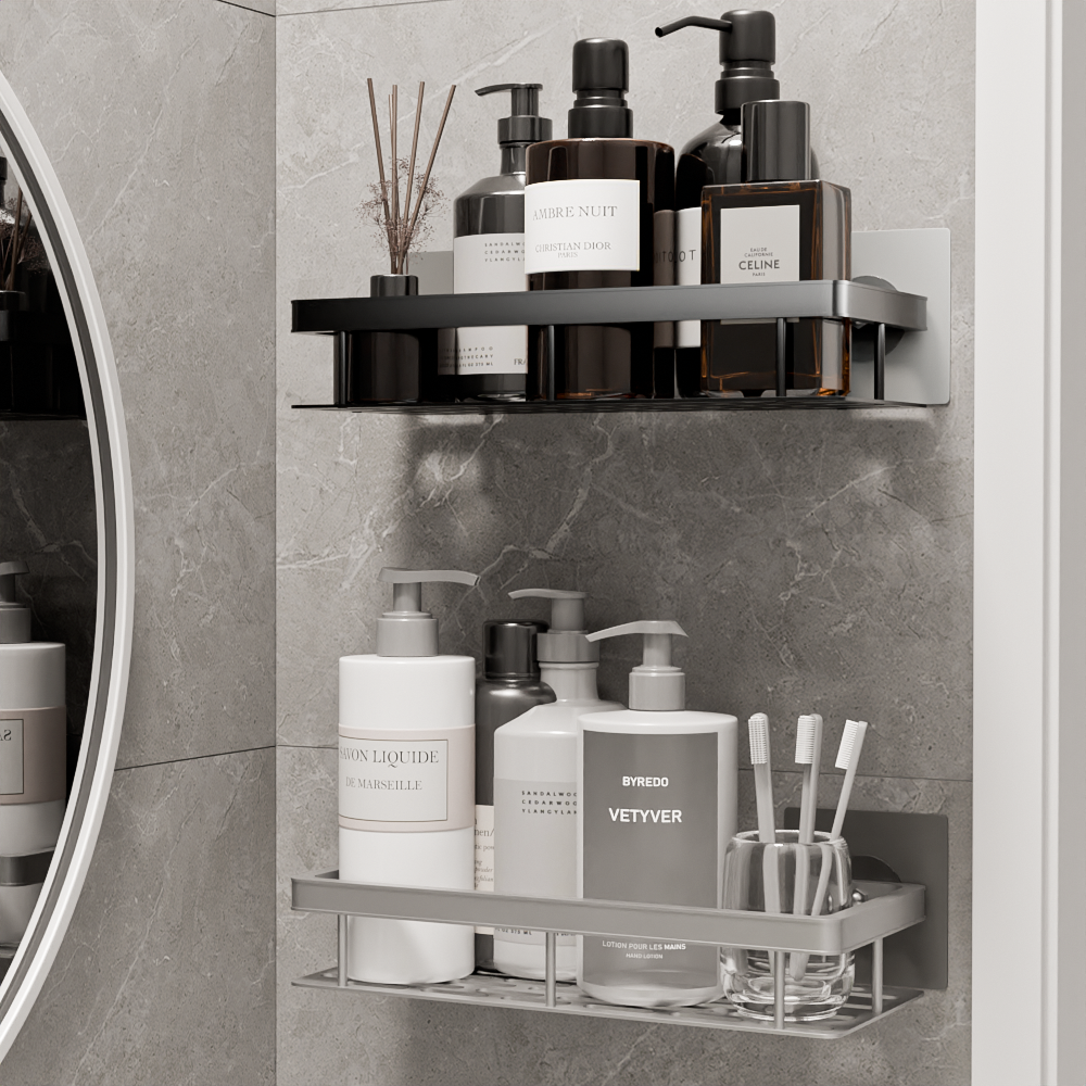 무타공 화장실선반 접착식 욕실 일자 세면대 선반 정리대