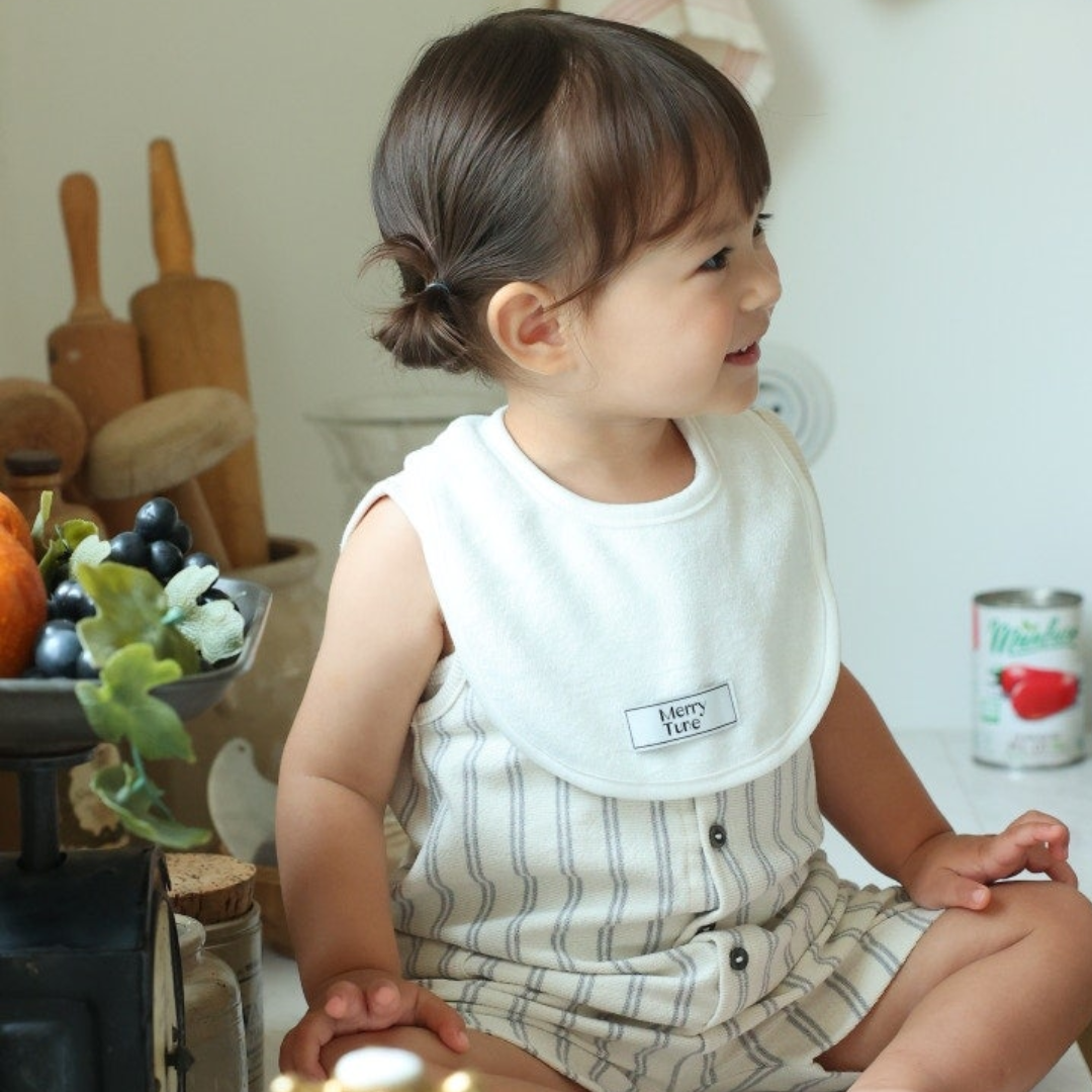 메리튠 에센셜 라이트 양면 테리 신생아 아기 이유식 턱받이 침받이 스카프빕