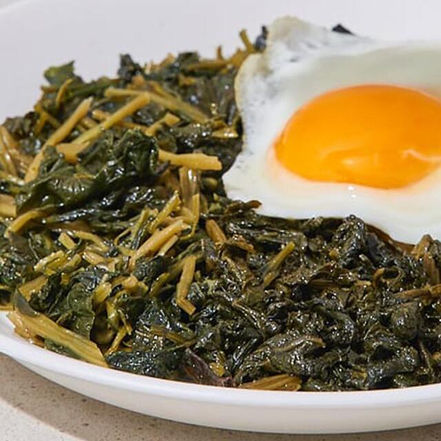 컨비니 취나물 시래기 유채나물 곤드레 비빔밥 밑반찬 간편식 반찬, 80g, 16팩 이미지 4