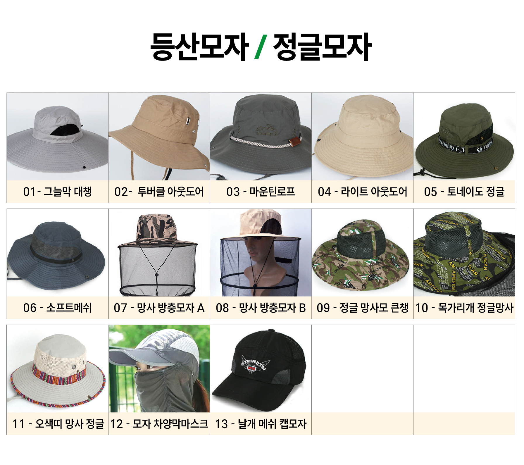 메쉬 여름 등산 모자 햇빛가리개 아웃도어 남자 겨울 정글모 부니햇 차양막 - 상세 이미지 2