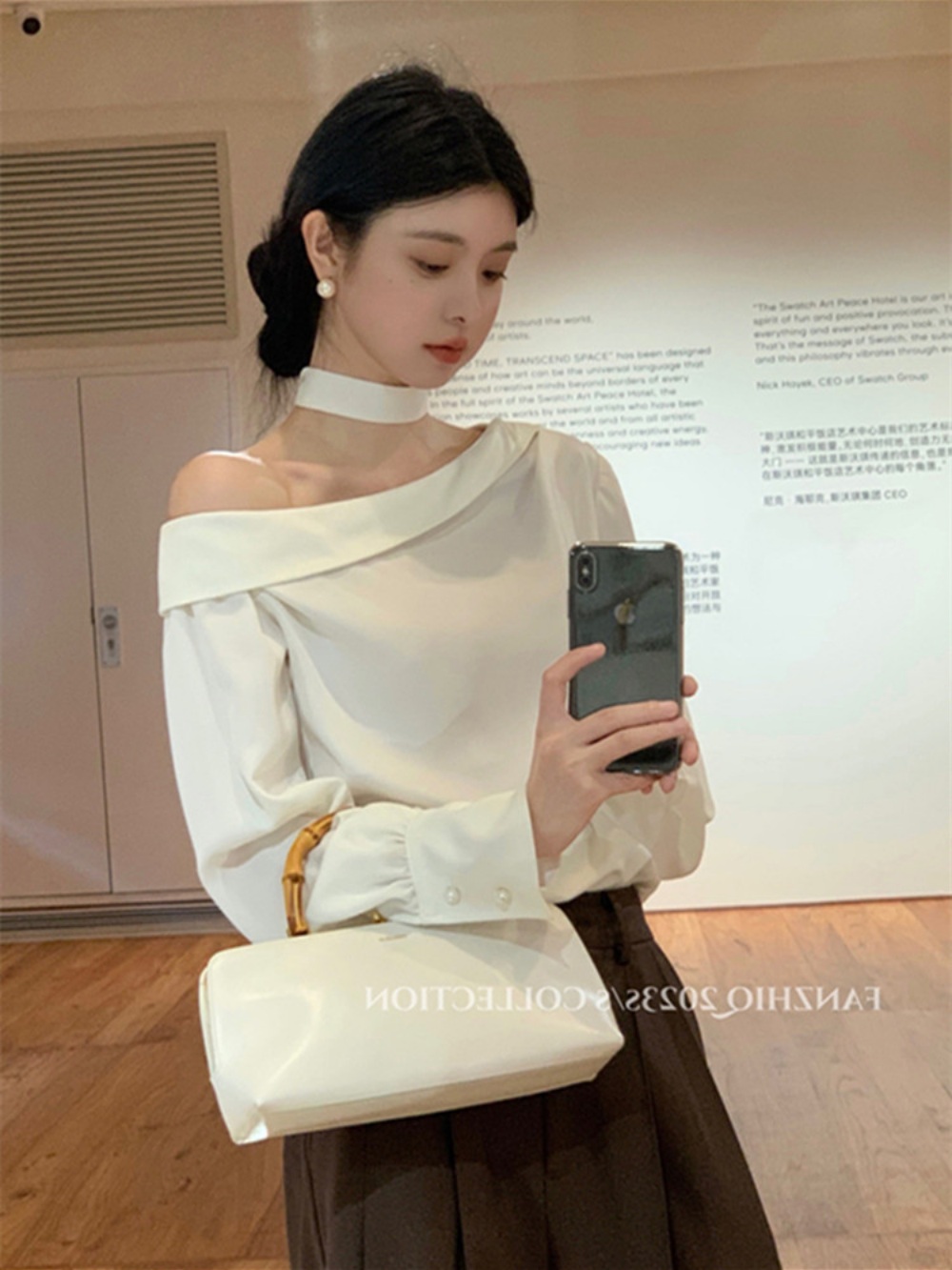 용감무쌍 용수정 42회 임주은 최혜라 오프숄더 블라우스 봄 초커 의상 옷 패션 - 상세 이미지 5