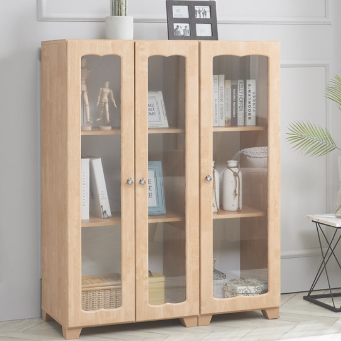 원목 장식장 유리수납장 담금주 양주 위스키 트로피 빈티지 장식장