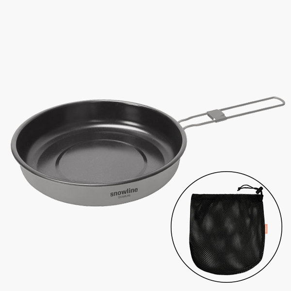 스노우라인 티타늄 백패커 프라이팬 L 파우치 세트 백패킹 경량 팬