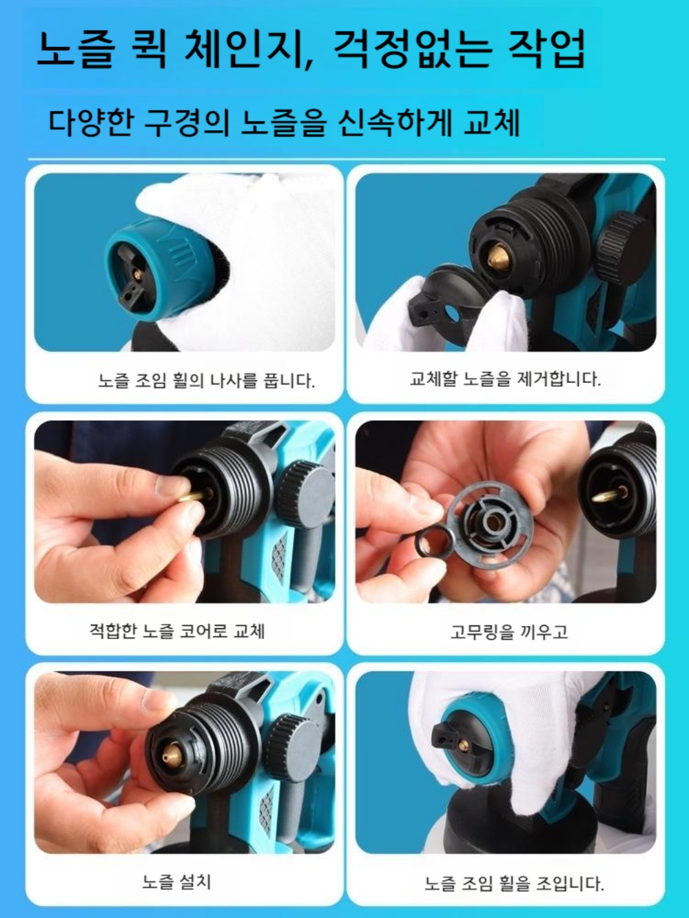 페인팅 분무기 도색 스프레이건 자동차 프라모델 벽 - 상세 이미지 4