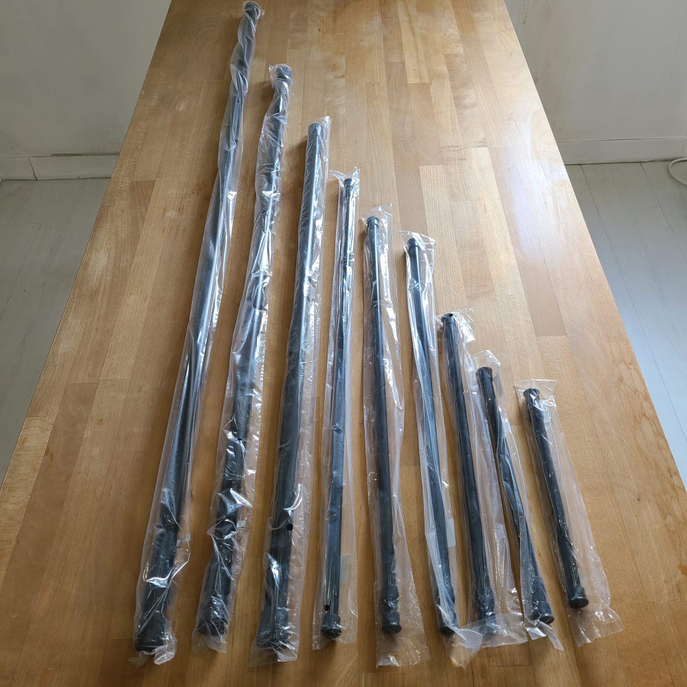 DIY 압축봉 커튼봉 길이조절 수납 정리 40-70cm 블랙