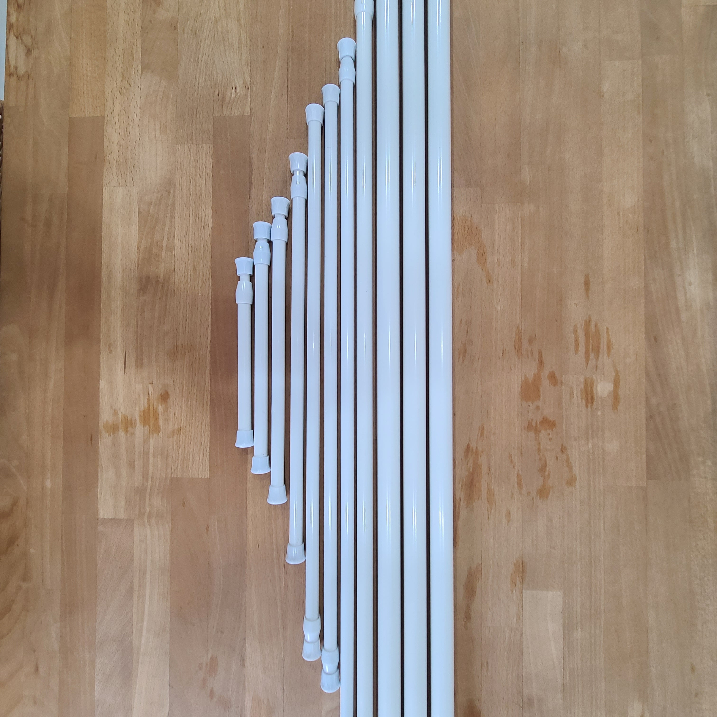 DIY 압축봉 커튼봉 길이조절 수납 정리 40-70cm 블랙