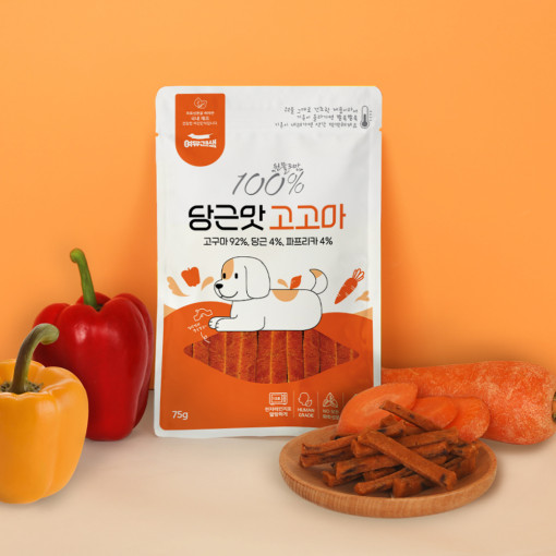고고마 강아지 과일 고구마 간식 당근, 75g, 1개 - 메인 이미지