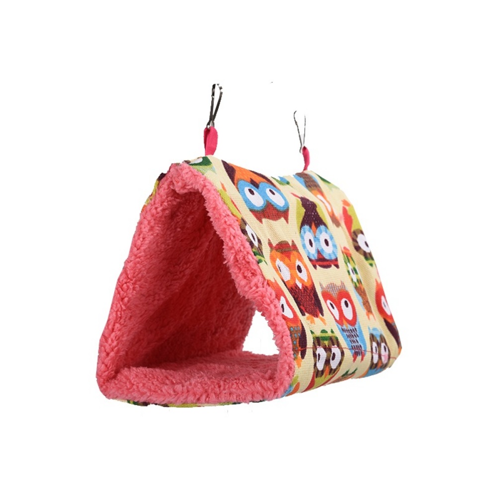 따뜻한 앵무새 털 둥지 집 삼각형 목화솜