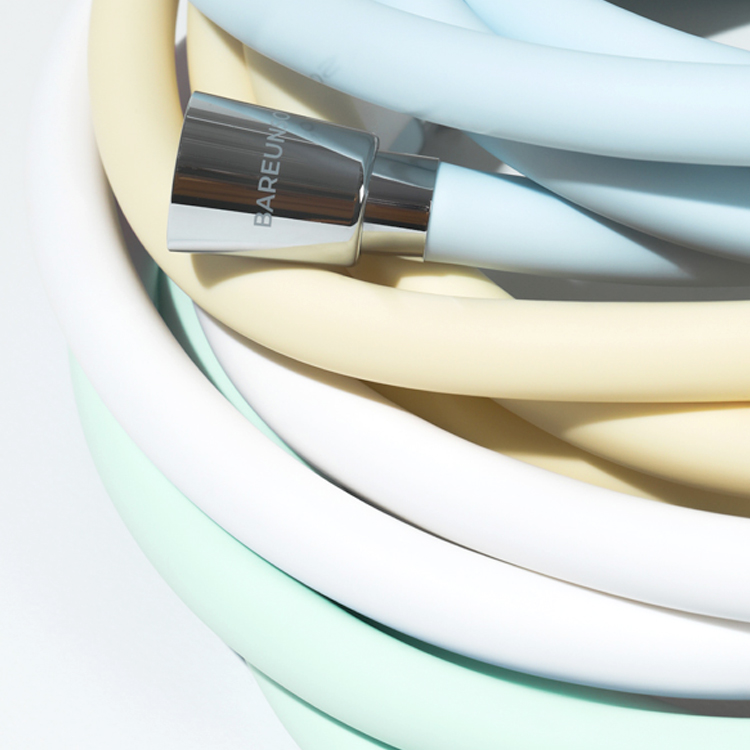 [단독] 바른생활수 데일리 소프트 물 때 방지 PVC 실리콘 샤워기호스 1.5M