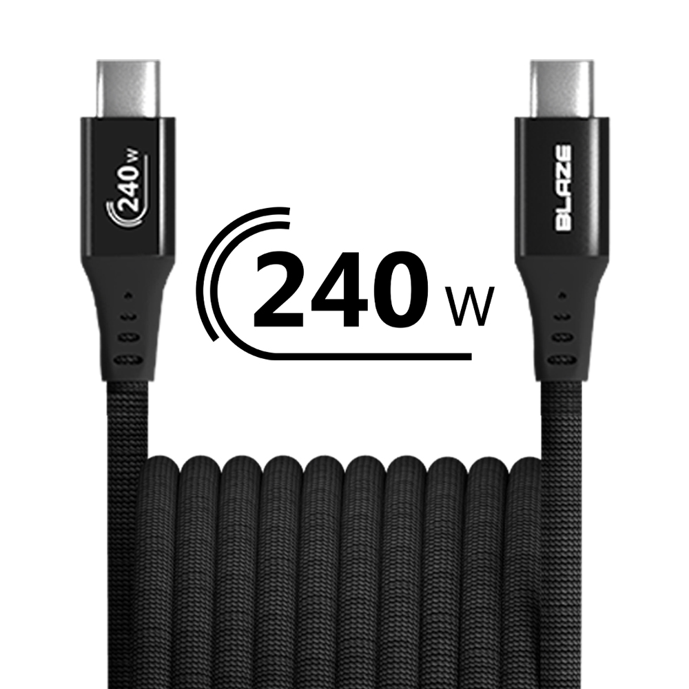 C TO C 케이블 마그네틱 240W 맥북 노트북 초고속 충전케이블 50cm - 상품 이미지
