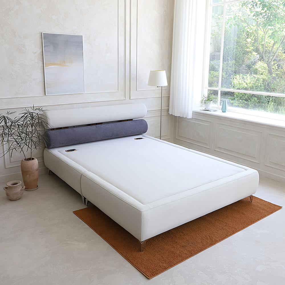 국내제작 2단 팡스 패브릭 황토볼 흙침대 온열 황토침대 킹 K CL515