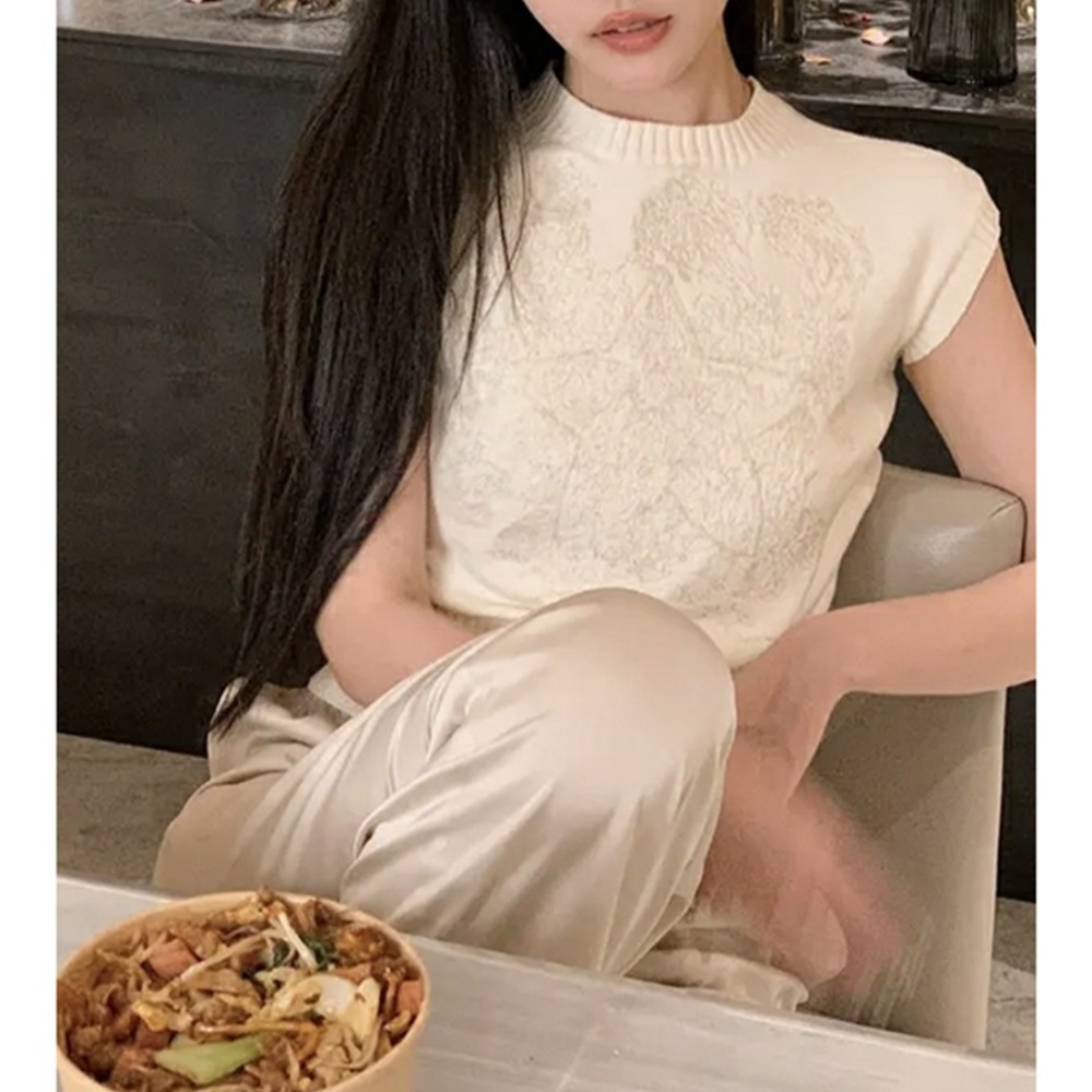 조선의 사랑꾼 49회 강수지 화이트 니트 반팔 얇은 여름 의상 옷 패션 - 상품 이미지