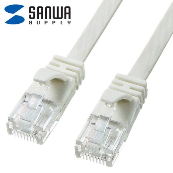 인터넷랜선 랜케이블 UTP케이블 컴퓨터 연결 선 KB-FL6A-03W CAT.6A UTP 다이렉트 FLAT 케이블 3m : 올아임해피