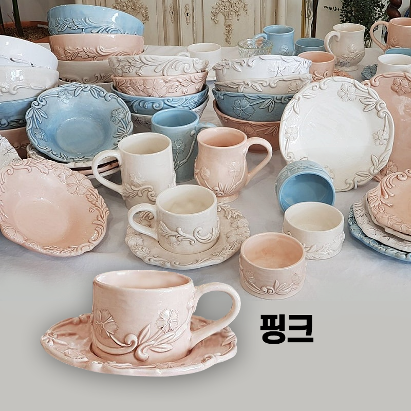 A형 (실린더형 찻잔+소서) 이탈리아 엘리오스 마이플라워 실린더형 찻잔+소서 3501 - 상세 이미지 5