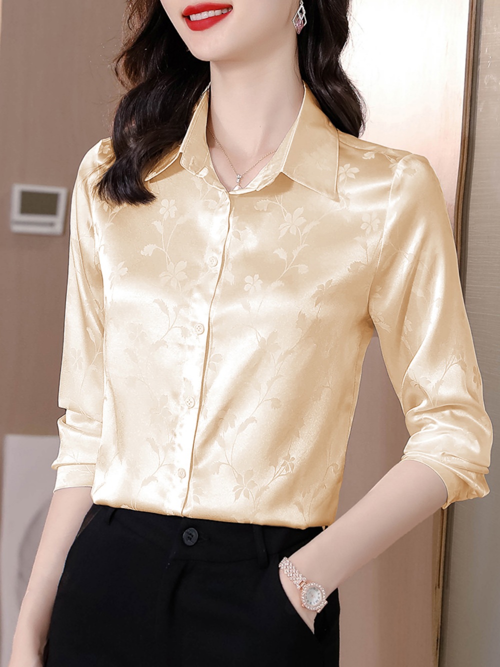 미녀와 순정남 30회 장수연 이일화 블라우스 실크 럭셔리 의상 옷 패션 - 상세 이미지 2