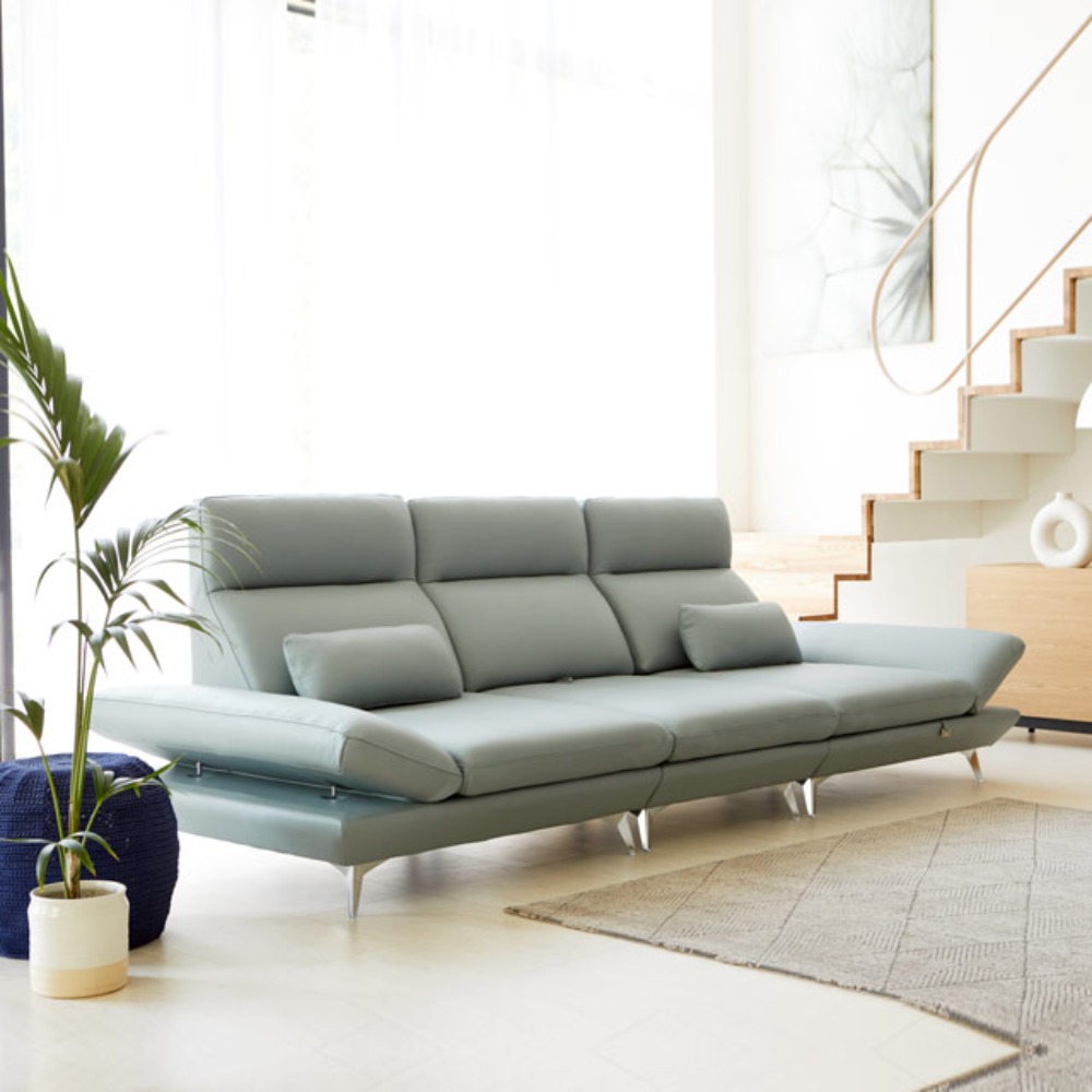 까사홈 레노바 프리미엄 레더 스윙 4인 소파