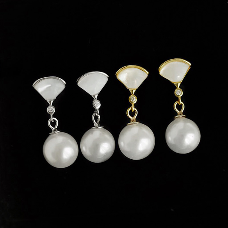 진주 드롭 귀걸이 [골드] N293