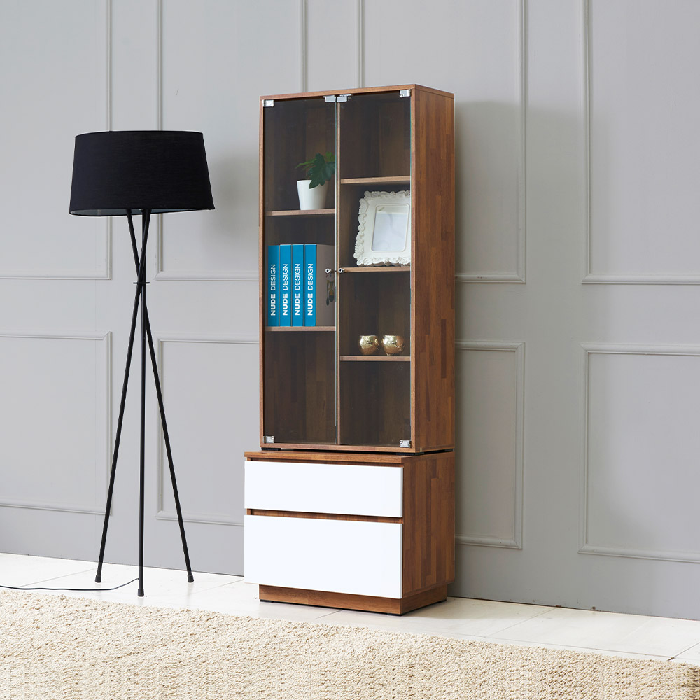 동서가구 모르 600 2단 유리 장식장 DF918492