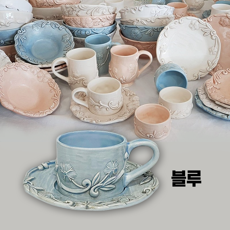 A형 (실린더형 찻잔+소서) 이탈리아 엘리오스 마이플라워 실린더형 찻잔+소서 3501 - 상세 이미지 4