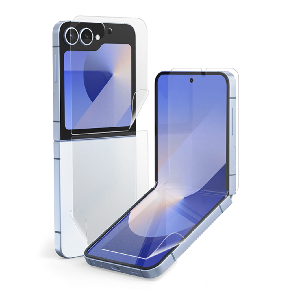 갤럭시 Z플립6 필름 내부 외부 지문방지 3매 세트 - 상품 이미지