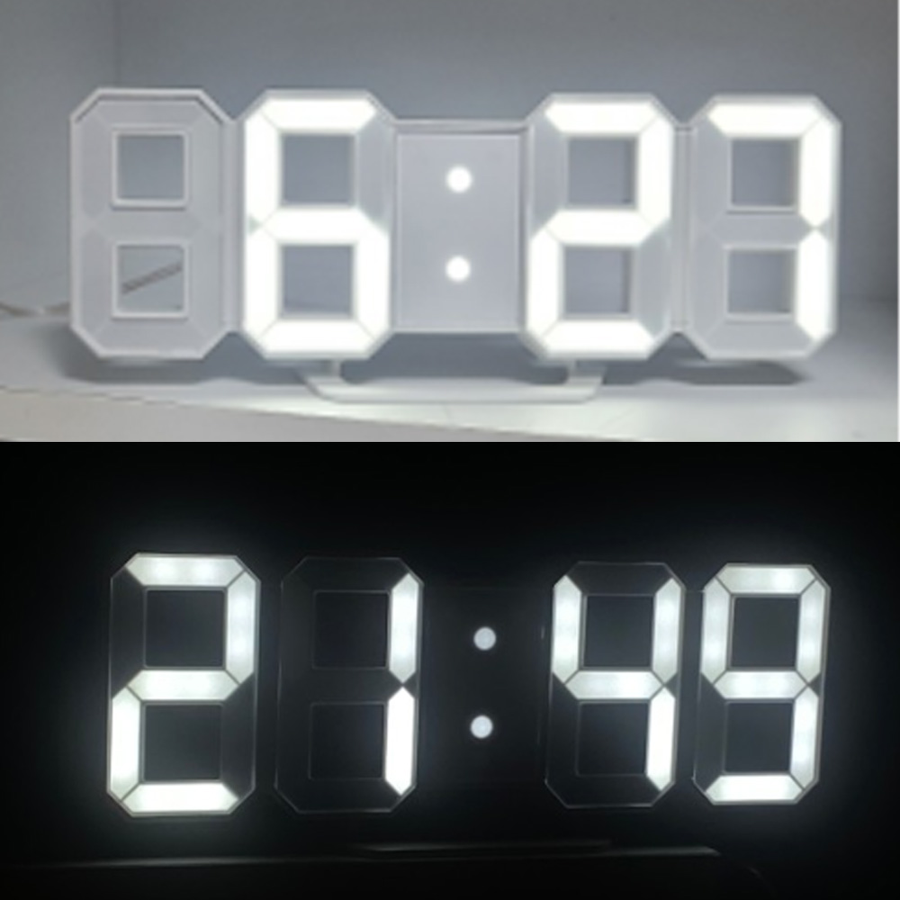 LED 숫자시계 엘이디 야광 디지털 전자 거실 무타공 벽시계 무음 미니 소형