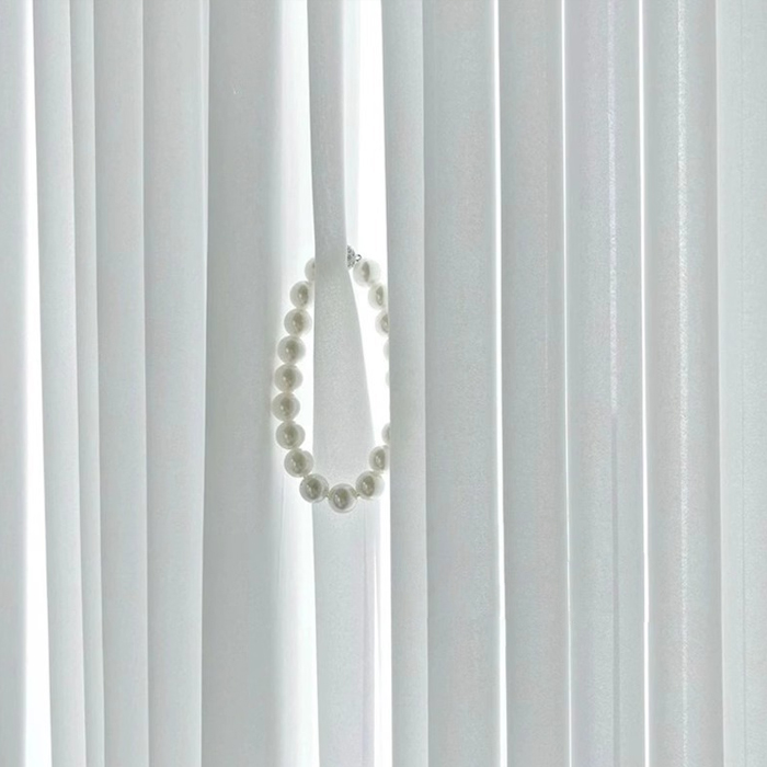 1+1 마그네틱 진주 큐빅 커튼 타이백 스트랩 고정끈