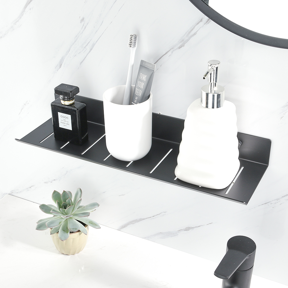 무타공 세면대선반 욕실 화장실선반 정리대 30cm 블랙