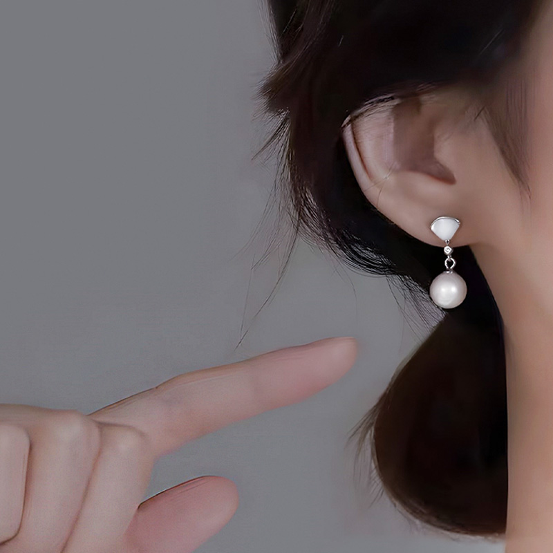 진주 드롭 귀걸이 [골드] N293