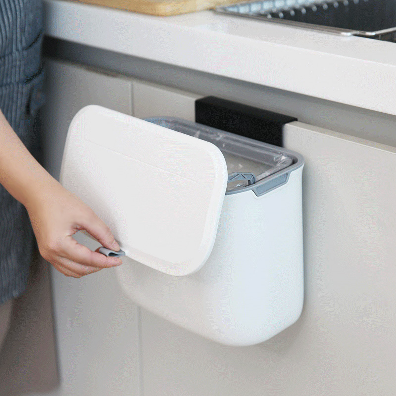 푸벨드마망 주방 걸이형 씽크대 음식물 쓰레기통 휴지통 (7L)