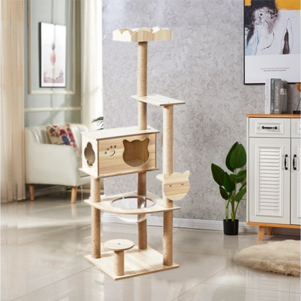 원목 고양이놀이터 우드캣타워 등반 돌아다니는