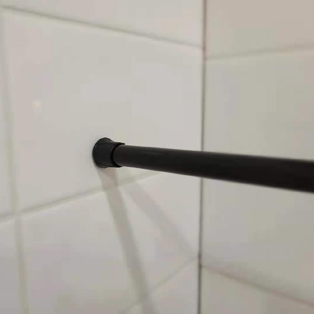 DIY 압축봉 커튼봉 길이조절 수납 정리 40-70cm 블랙