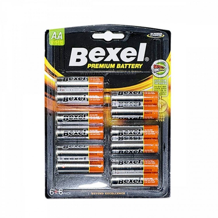 슈퍼셀건전지 Bexel 벡셀 알카라인 건전지 AA (12개입) : 셀잇템10호점