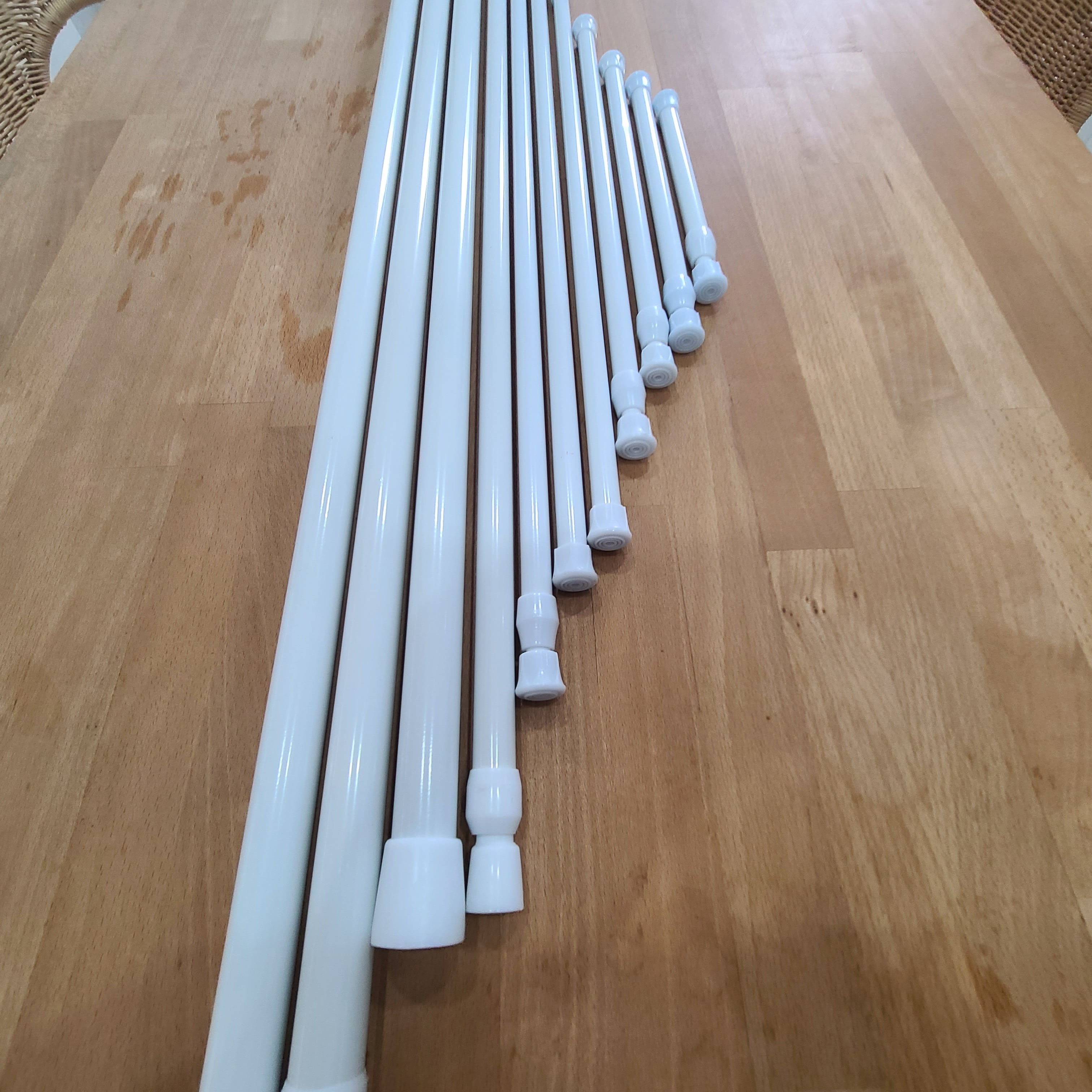 DIY 압축봉 커튼봉 길이조절 수납 정리 40-70cm 블랙