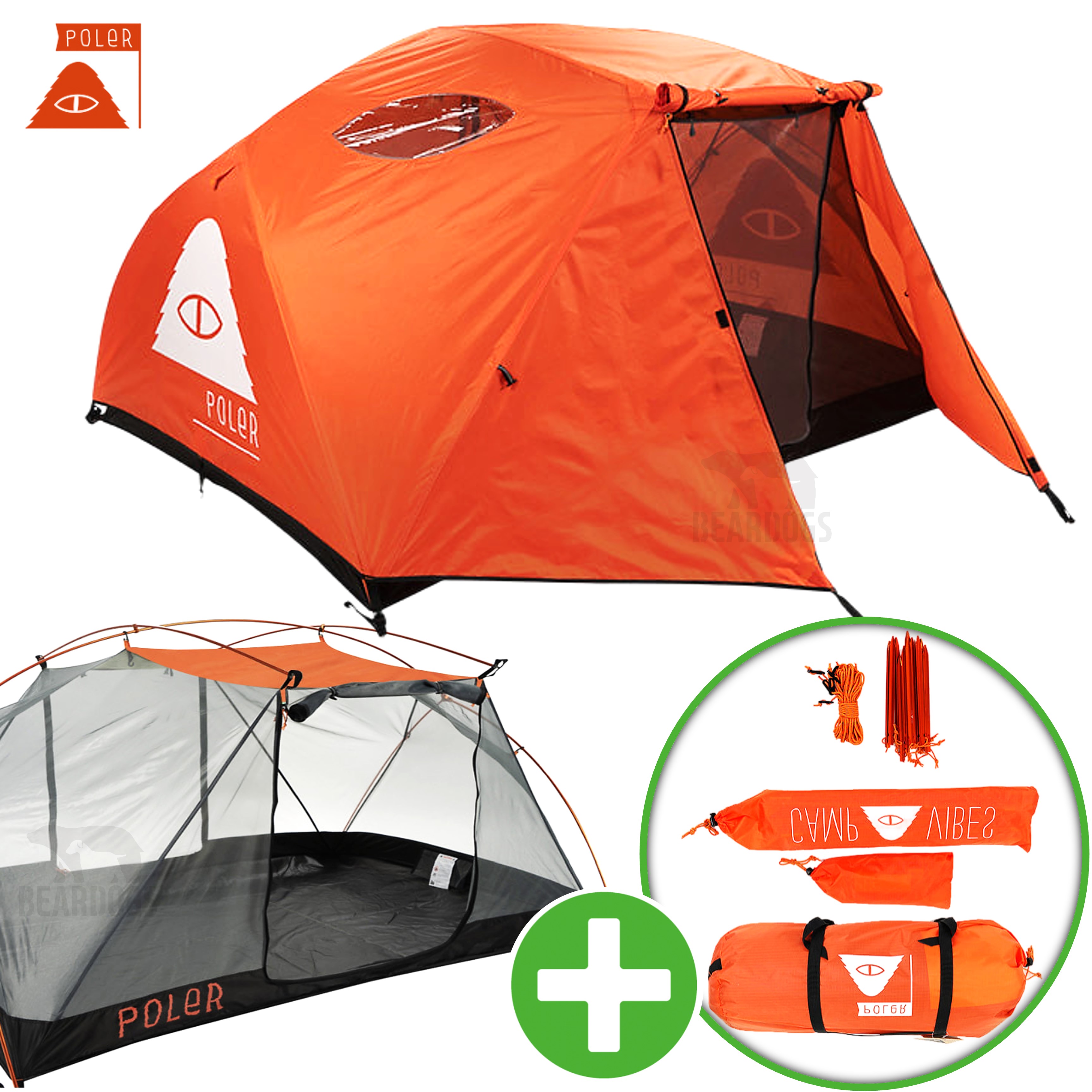 폴러투맨 폴러 스터프 텐트 쉘터 백패킹 그늘막 경량 ORANGE 25년신형