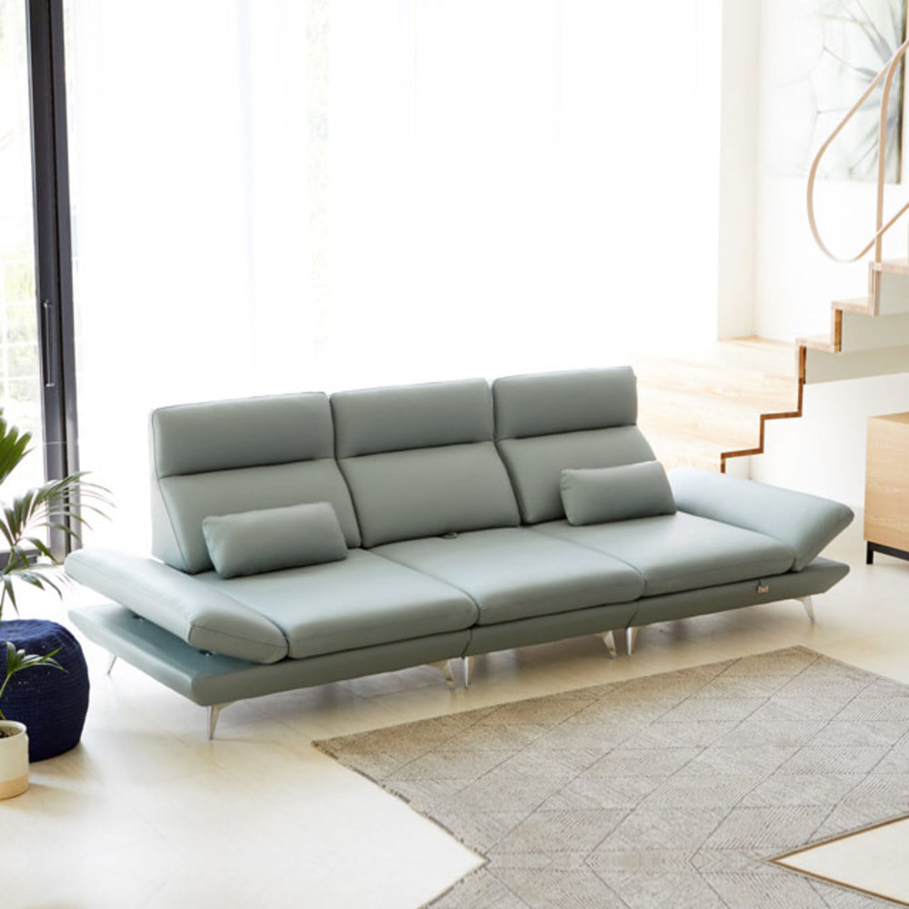 까사홈 레노바 프리미엄 레더 스윙 4인 소파