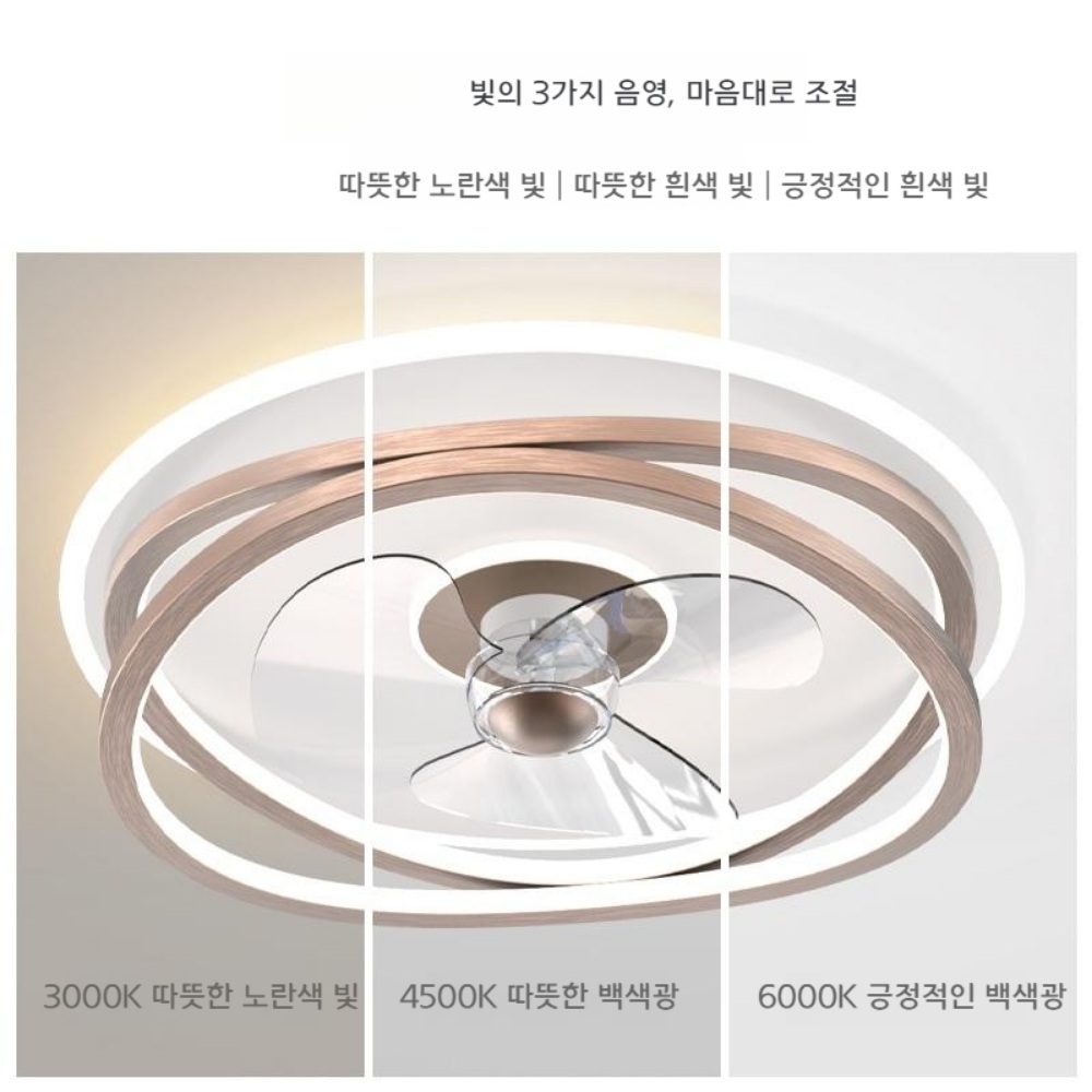 럭셔리 거실 천장 LED 조명 실링팬 타프팬 램프 - 상세 이미지 4