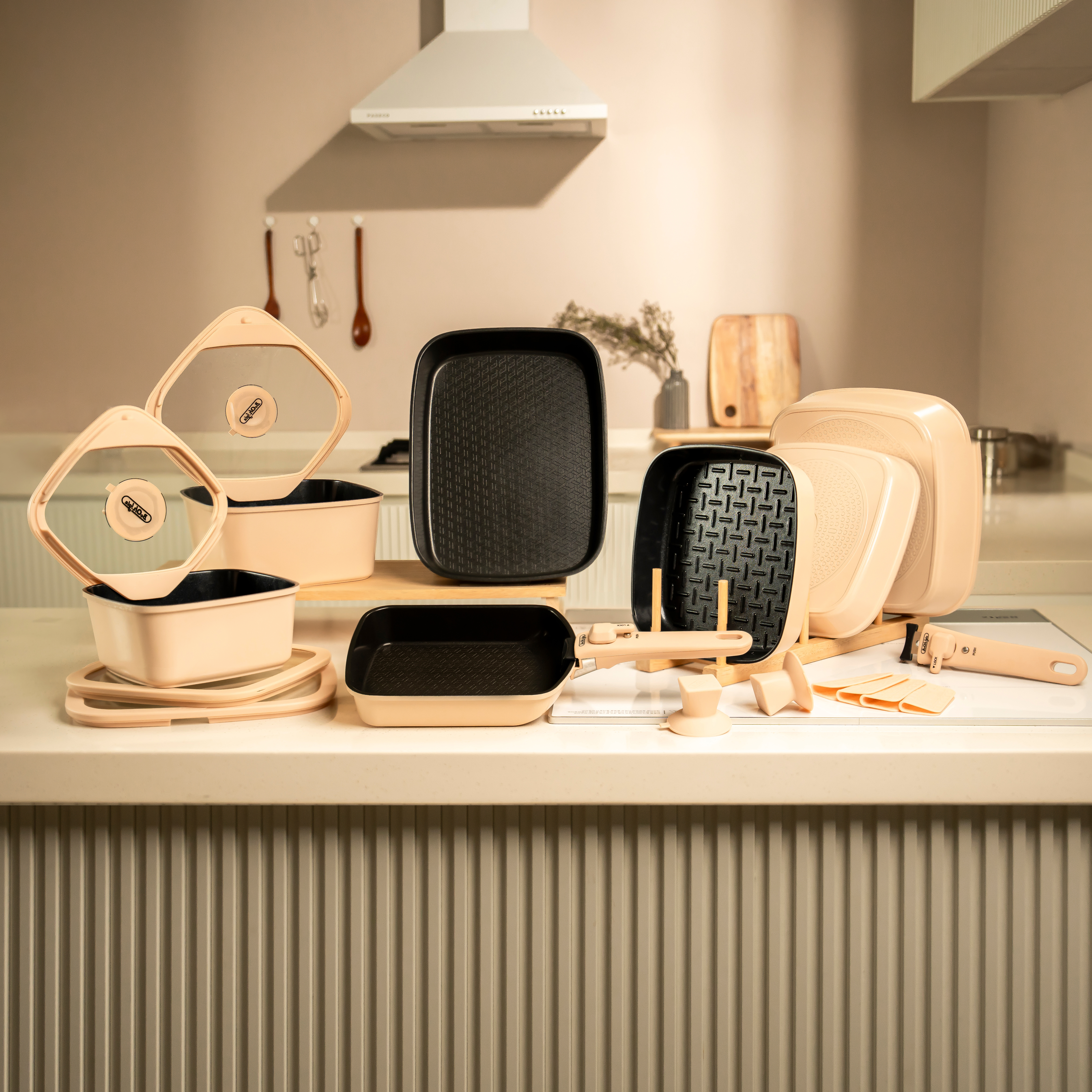 보오글 인덕션 냄비세트 사각팬 계란말이 후라이팬 18종 퍼펙트 세트 (모든열원사용가능)