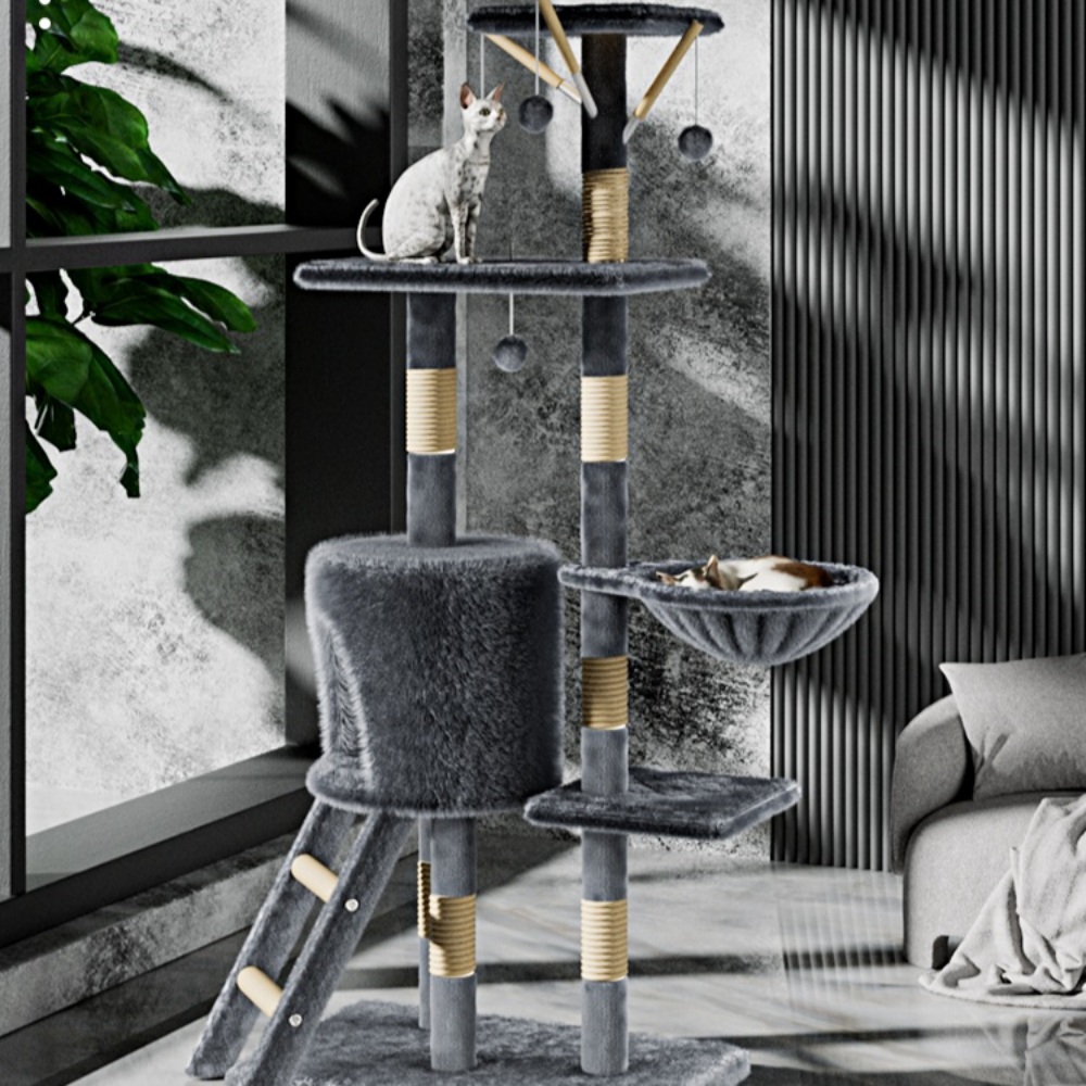 대형 고양이빌라 캣타워 스크래처 모던 인테리어