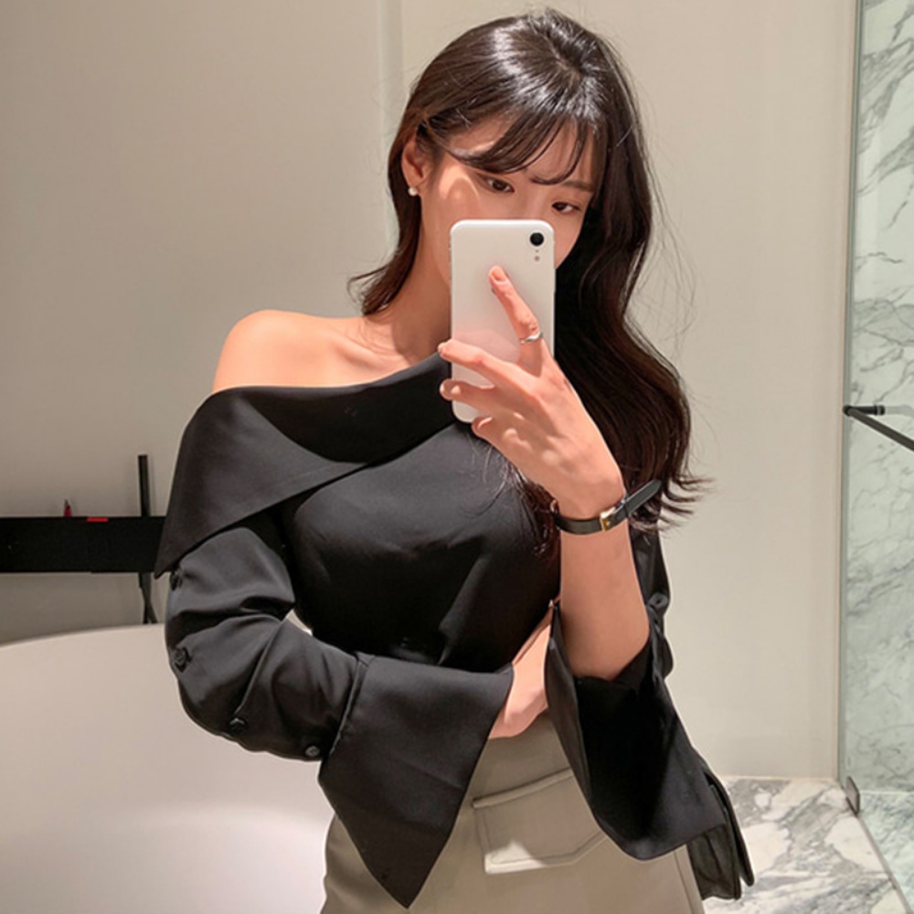 용감무쌍 용수정 42회 임주은 최혜라 오프숄더 블라우스 우아한 파티룩 의상 옷 패션 - 상세 이미지 2