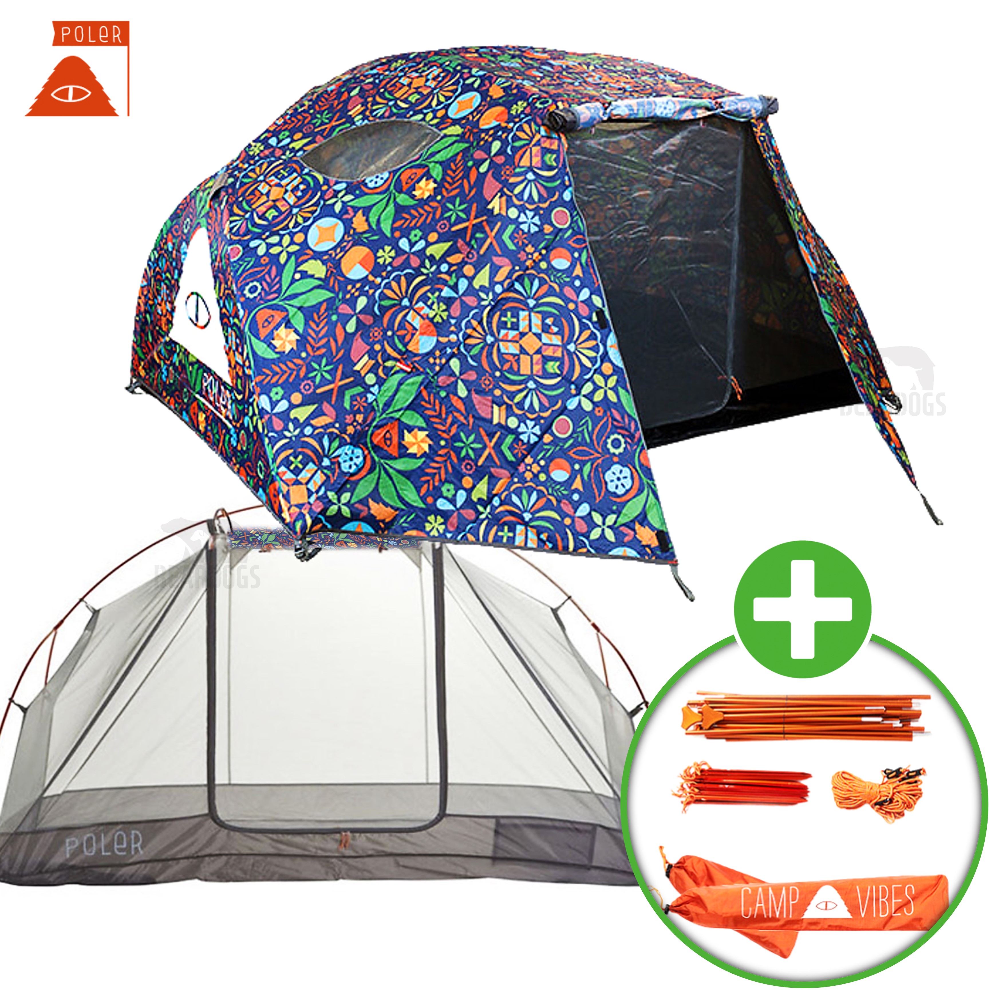 폴러투맨 폴러 스터프 텐트 쉘터 백패킹 그늘막 경량 네이비 레인브로 25년신형