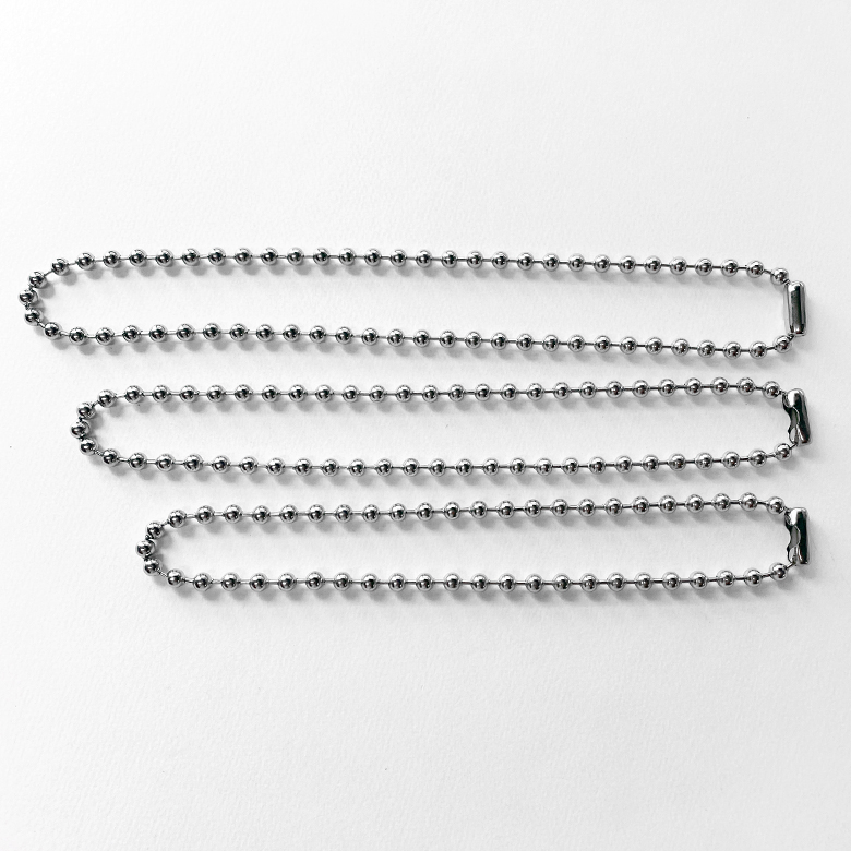 (1p) 티타늄 6mm 구슬 군번줄 목걸이 (40cm~55cm) 이미지 6