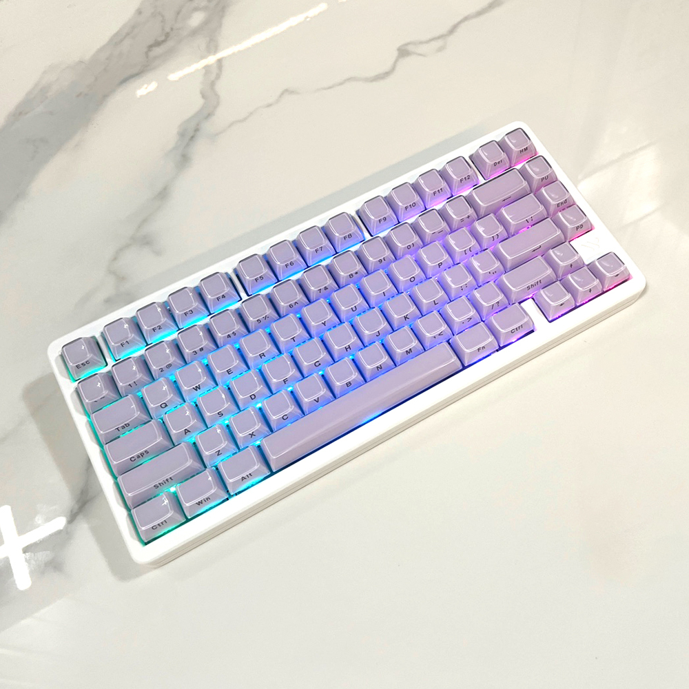 크리스탈 퍼플 키캡 반투명 측각 보라색 OEM PC 이중사출 커스컴 기계식 키보드 - 상세 이미지 4